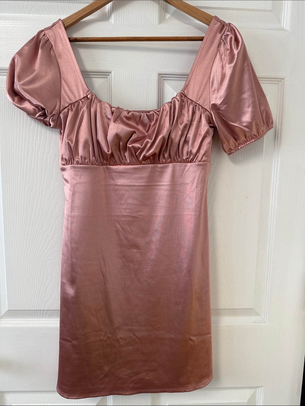Divided Rose Pink Satin Mini Dress